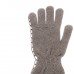 Cashmere Blend gloves with crochet decoration on the side and the bottom packaged in Signature box